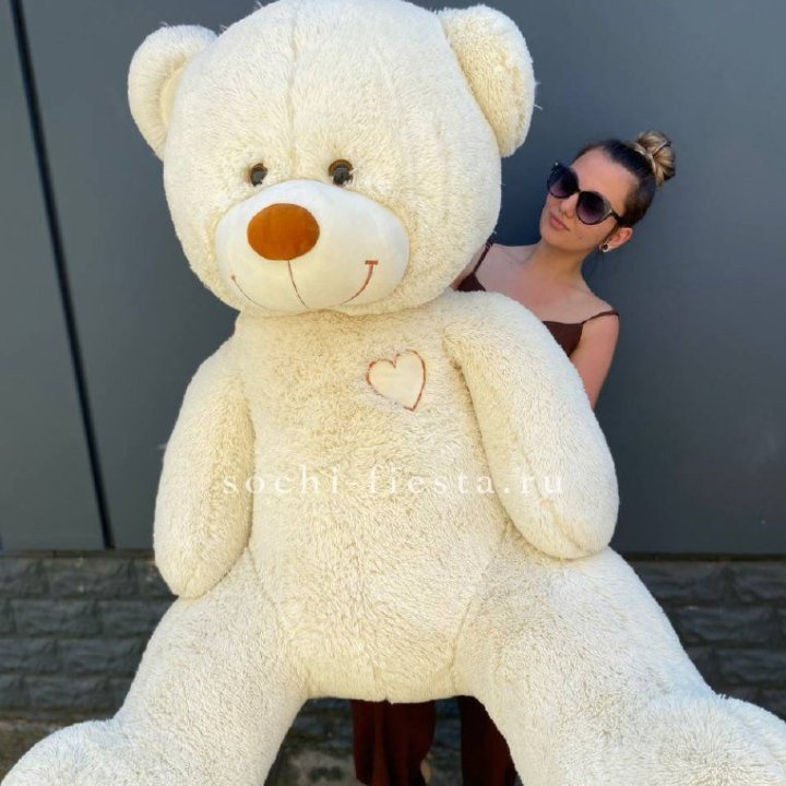 Белый плюшевый мишка большой в Кургане
