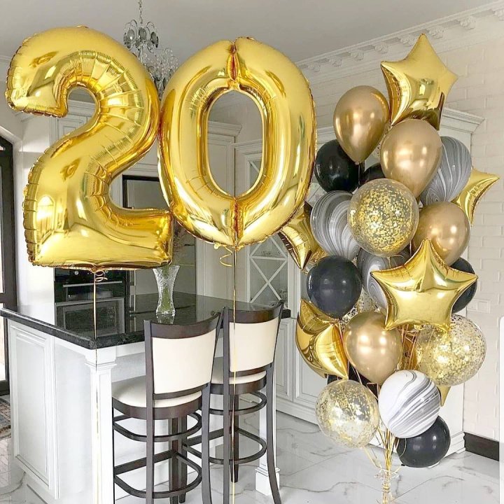 Фольгированный шар Золотая Цифра в Кургане