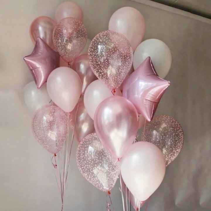 Фонтаны шаров "Розовый" в Кургане