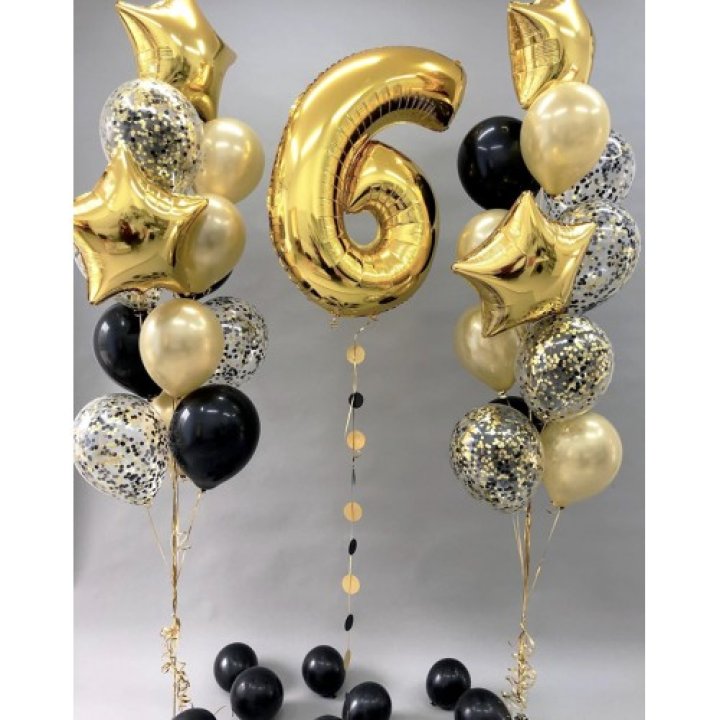 Цифра с фонтанами шаров  в Кургане