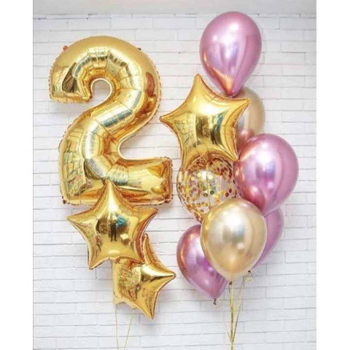 Цифра с фонтанами шаров  в Кургане