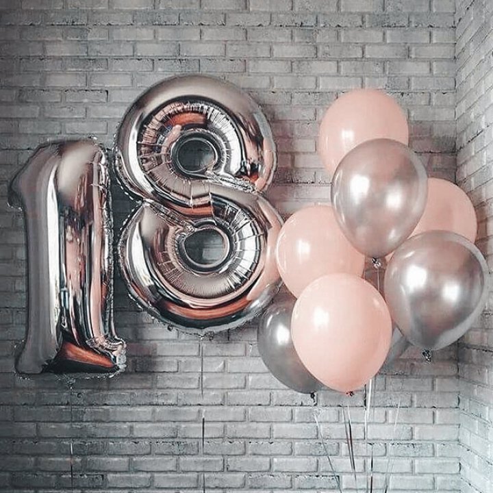 Фольгированный шар Серебряная Цифра в Кургане