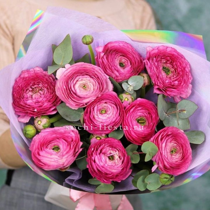 Ранункулюсы с эвкалиптом №2 в Кургане