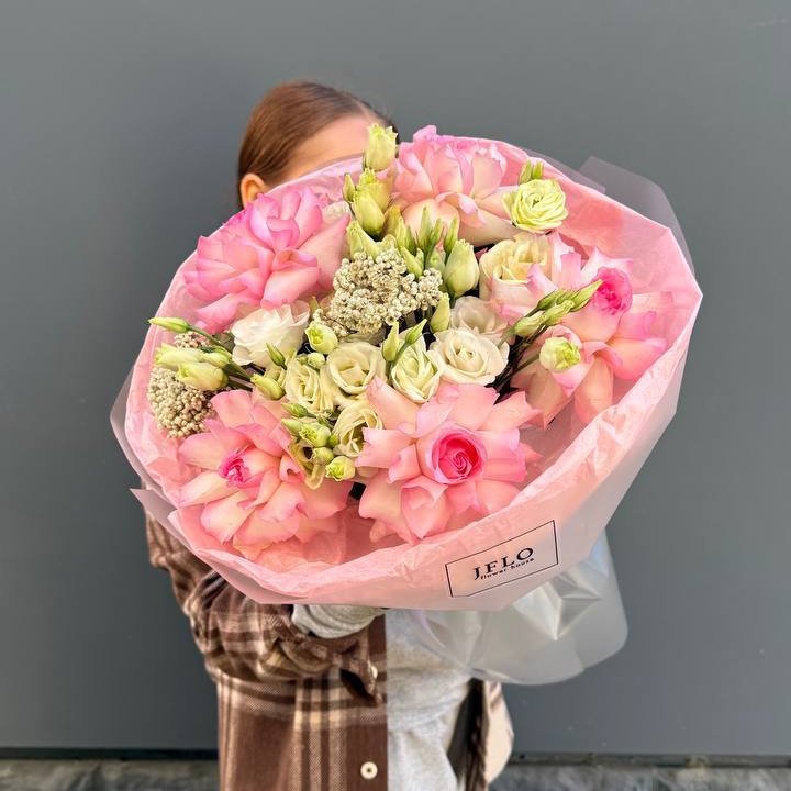 Букет "Розы с эустомой" в Кургане