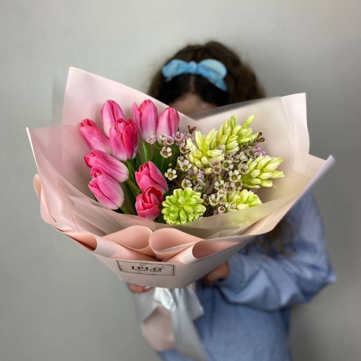  Дуо тюльпаны и гиацинты в Кургане