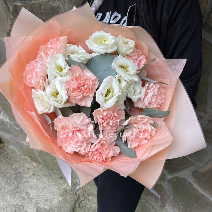  Букет диантусов "Пич" в Кургане