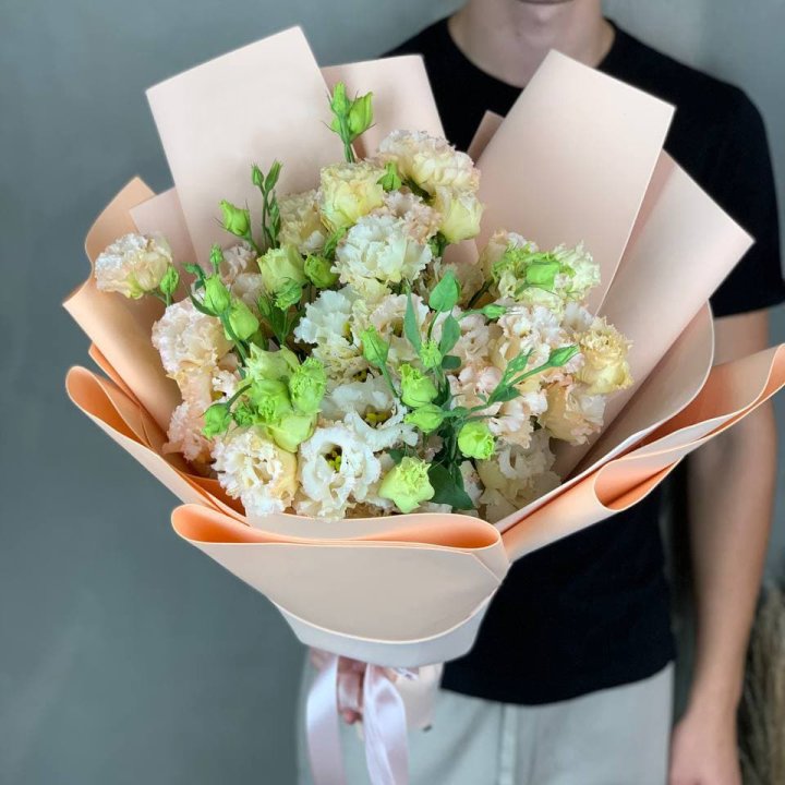 Букет эустом "Крем" в Кургане