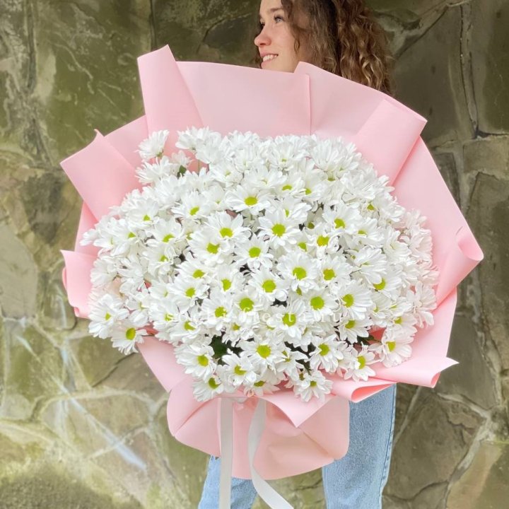  Букет хризантем "Крем" в Кургане