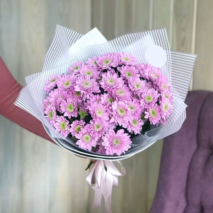 Букет розовых хризантем в Кургане