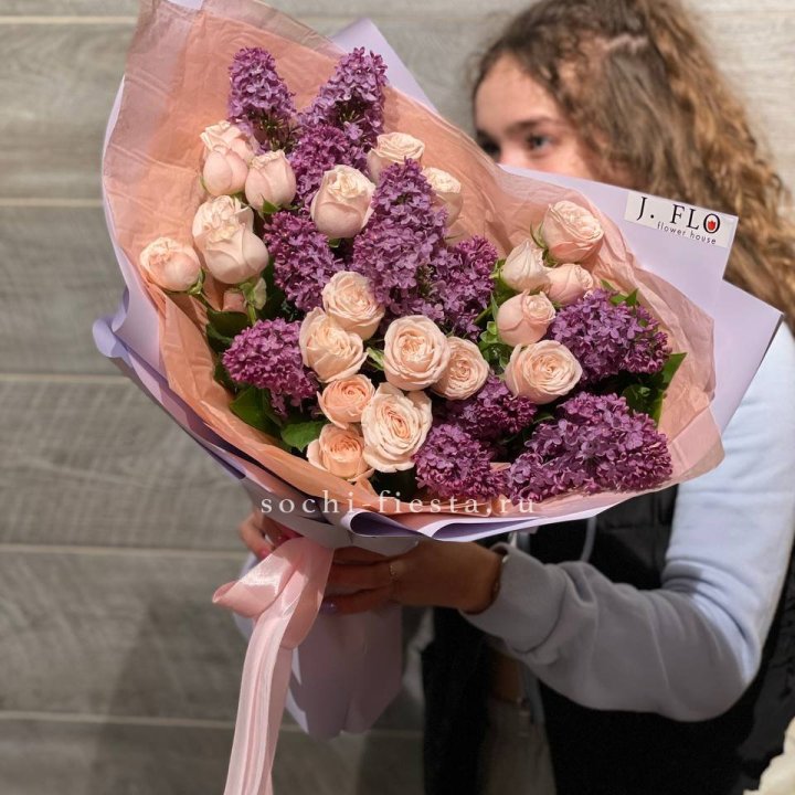 Букет "Лиловая весна" в Кургане