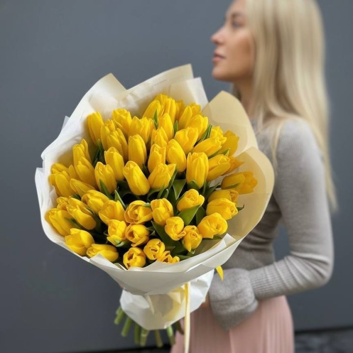 51 желтый тюльпан в Кургане