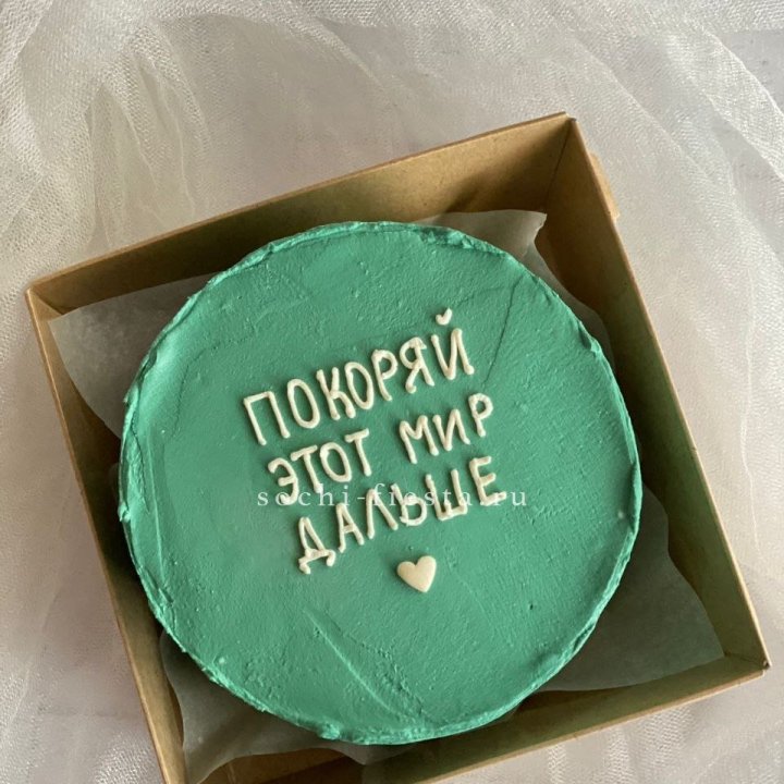 Бенто-торт "Покоряй этот мир" в Кургане