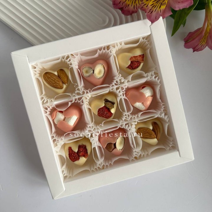 Набор конфет из бельгийского шоколада Сердца в Кургане