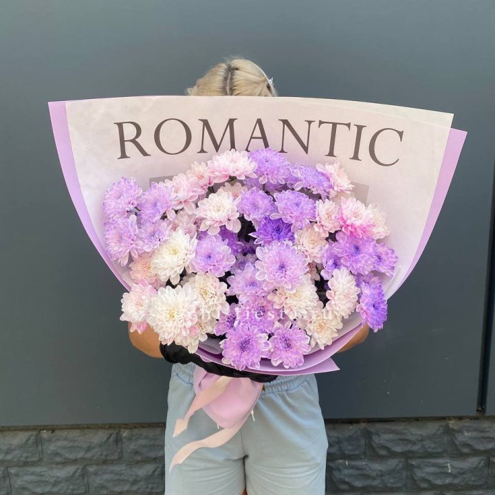 Букет сиреневых хризантем в Кургане