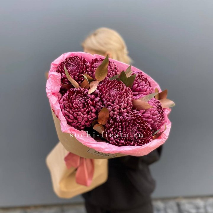 7 Хризантем Бигуди в золоте в Кургане