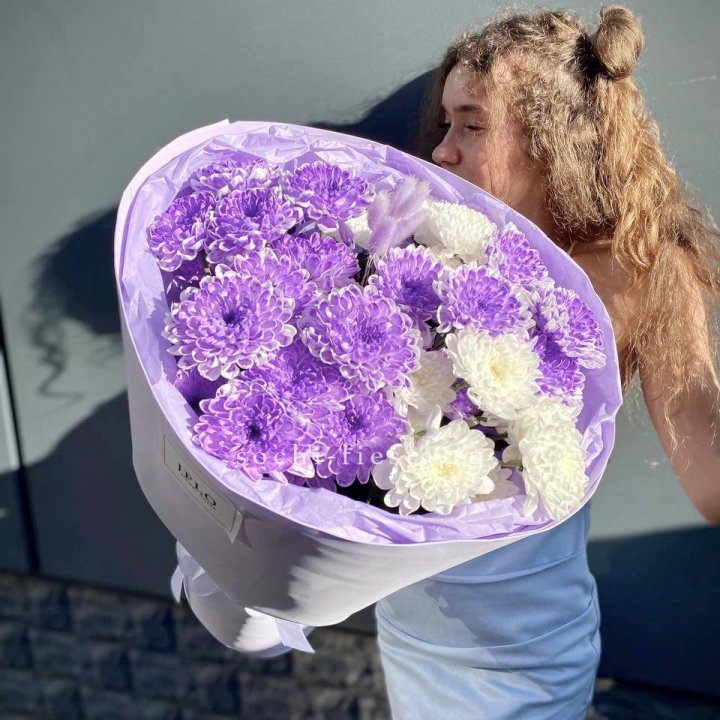  Букет хризантем "Сирена" в Кургане