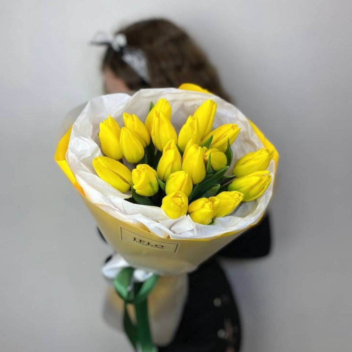  19 жёлтых тюльпанов в Кургане