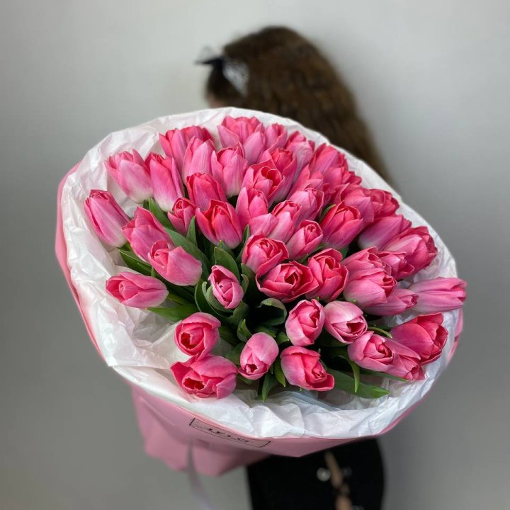 51 розовый тюльпан "Рози" в Кургане