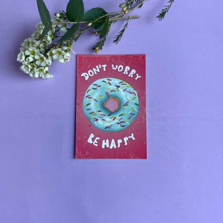 Открытка к букету "Не волнуйся..." в Кургане