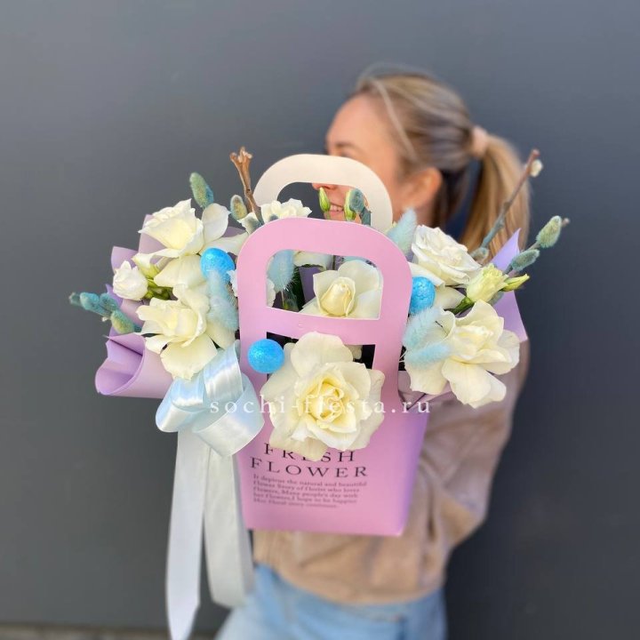 Цветочная сумочка "Пасхальная композиция" в Кургане
