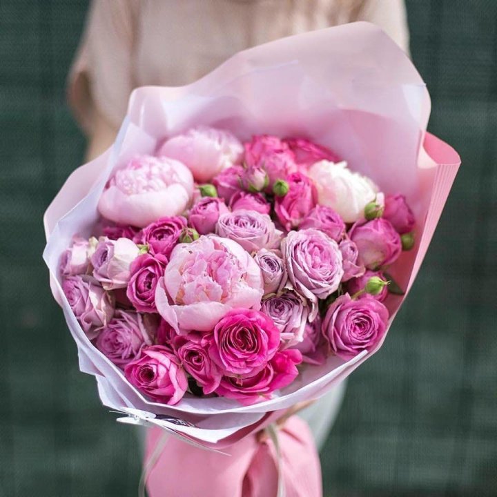 Букет с пионами "Леси" в Кургане