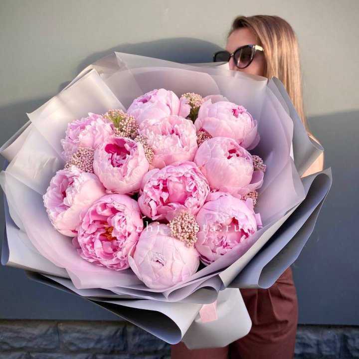 Букет с пионами "Стайл" в Кургане