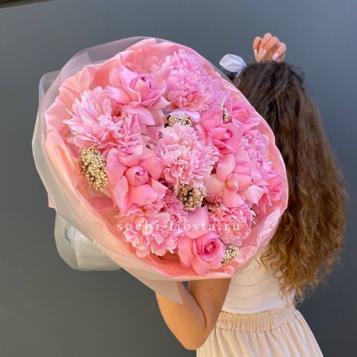  Букет с пионами "Пинки" в Кургане