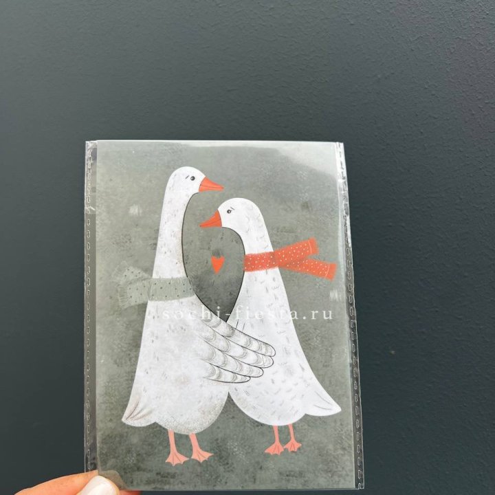 Открытка к букету "Гуси” в Кургане