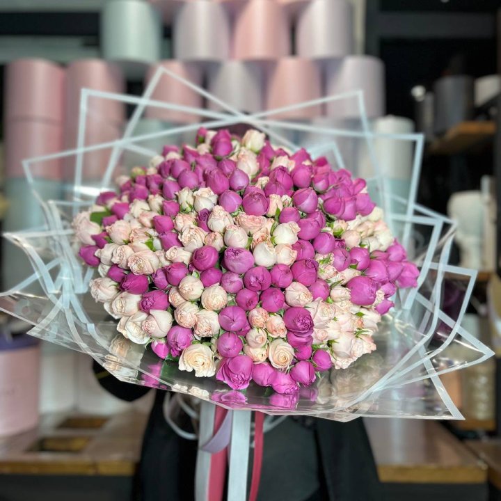 101 кустовая пионовидная роза в Кургане