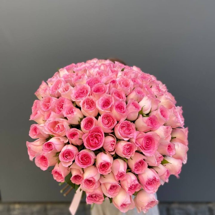 101 розовая роза в Кургане