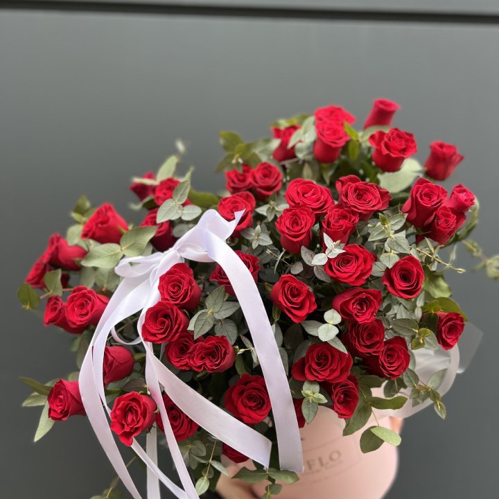 45 Красных роз в боксе "Сеньёрита" в Кургане