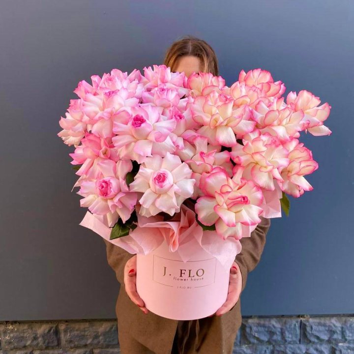 25 Французских роз микс в боксе в Кургане