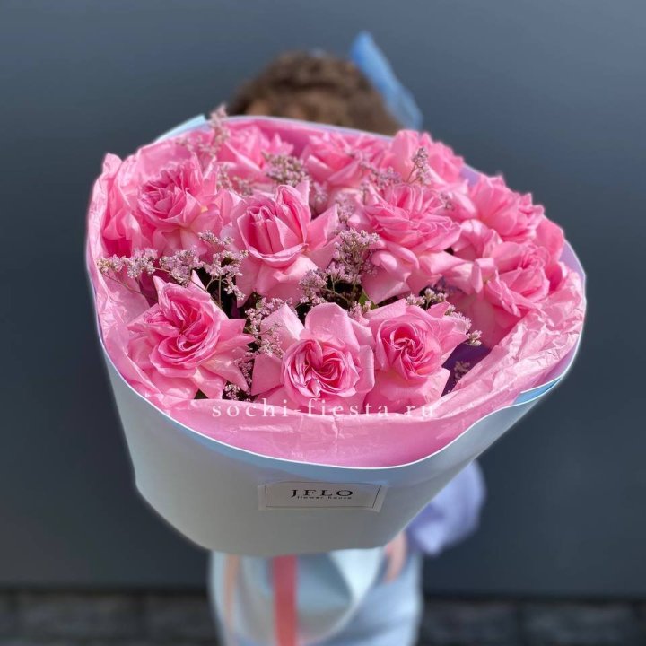 Букет французских розовых роз  в Кургане