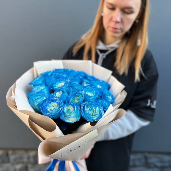 Букет синих роз блю логан в Кургане