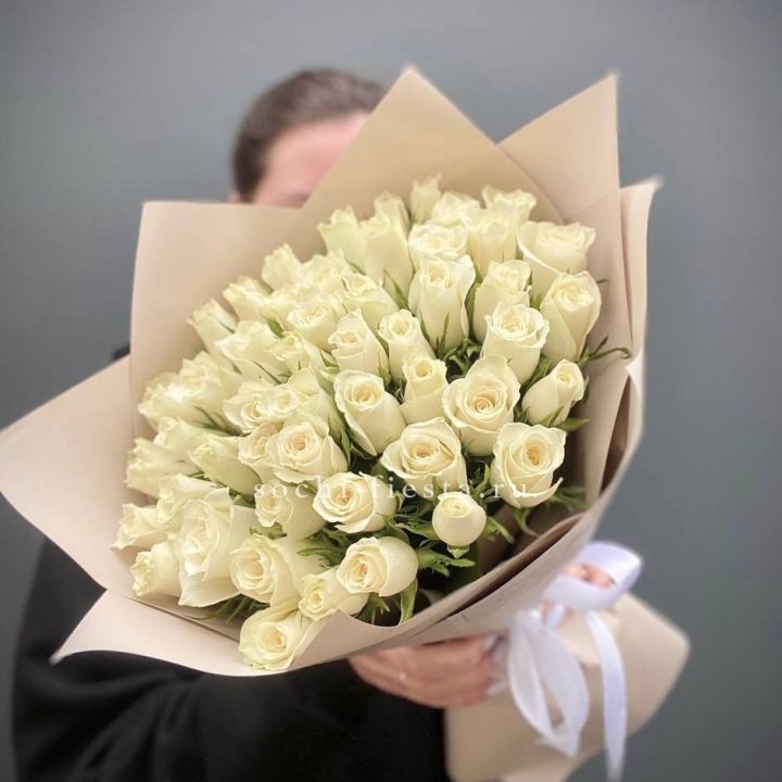 51 белая кенийская роза  в Кургане