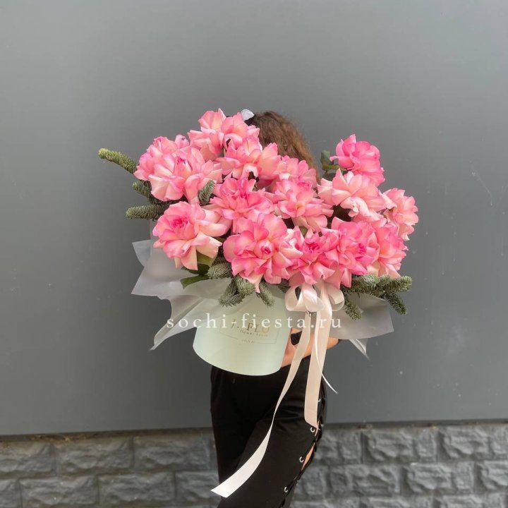 Бокс из 15 французских роз в Кургане