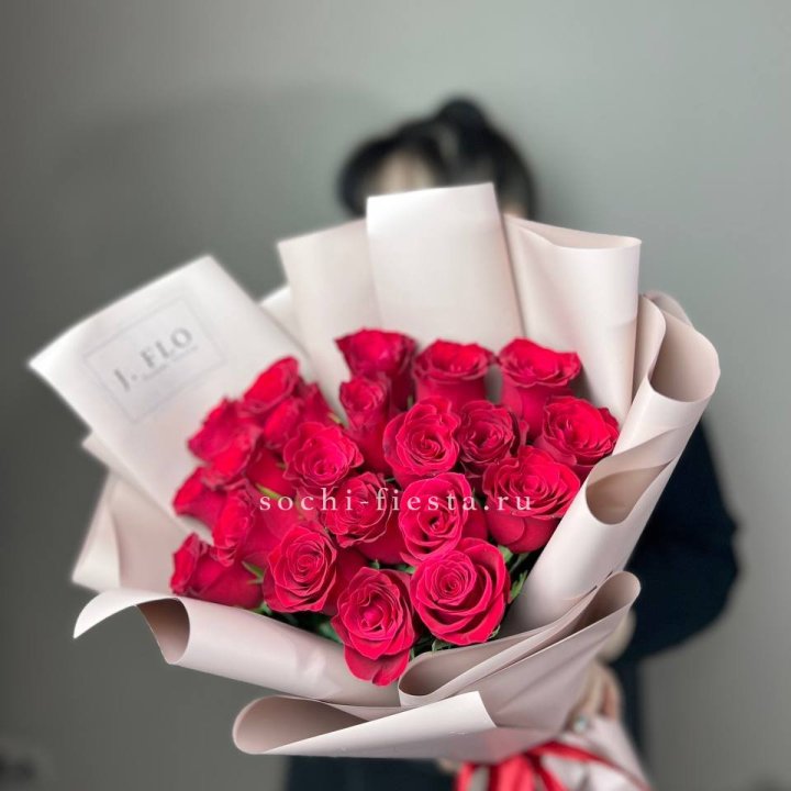21 красная роза  в Кургане