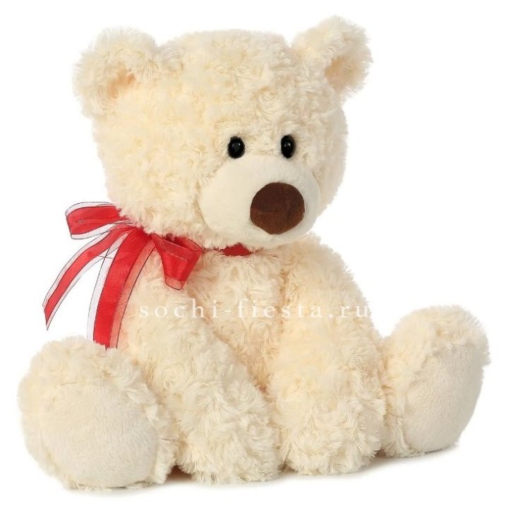 Белый плюшевый мишка  в Кургане