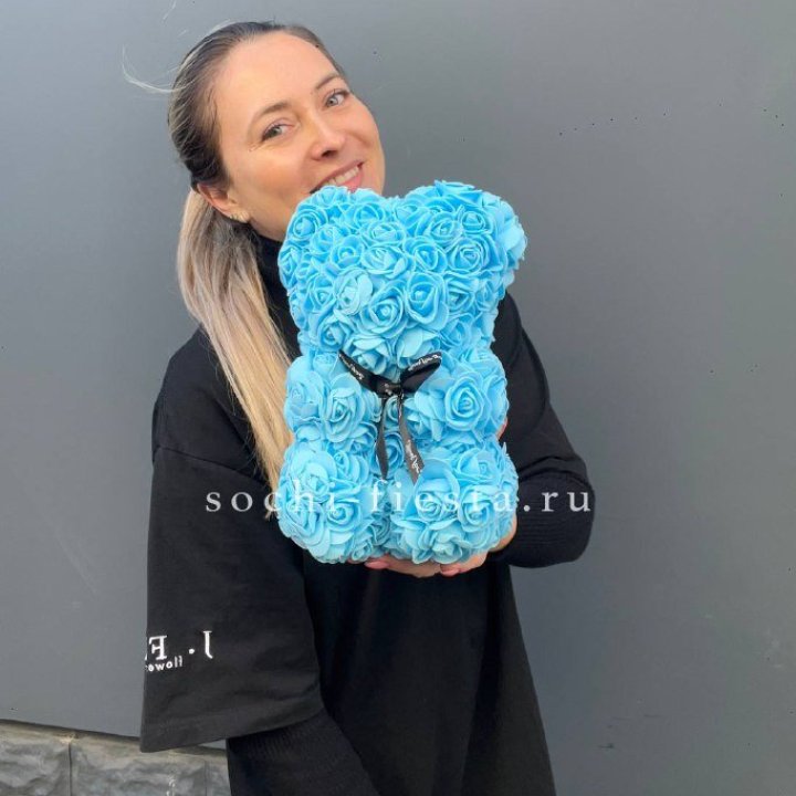 Игрушка медведь голубая в Кургане