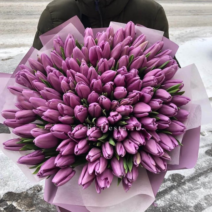 101 сиреневый тюльпан в Кургане