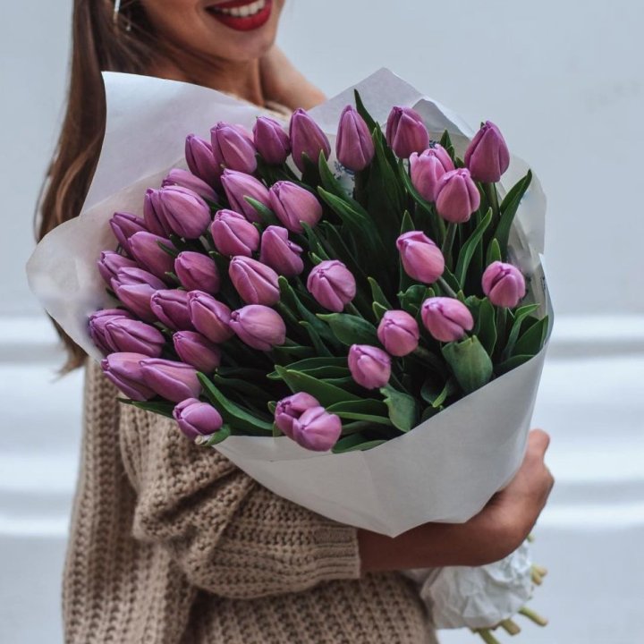 39 сиреневых тюльпанов в Кургане