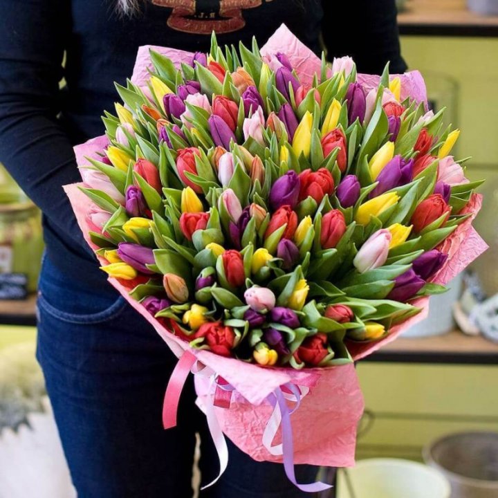 101 тюльпан "Джуси" в Кургане